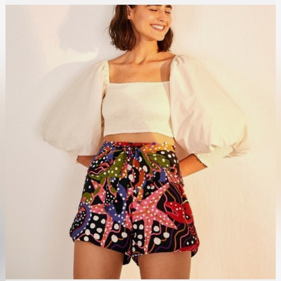 FARM Rio Pants - RARE NWT FARM Rio Under the sea front knot shorts